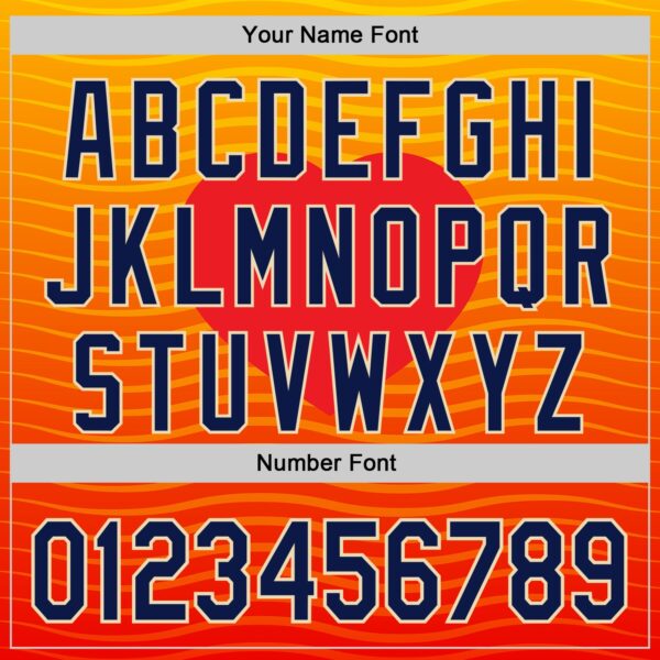 Custom Yellow Navy Orange-Cream Valentine's Day Gradient Coconut Trees Authentic Baseball Jersey