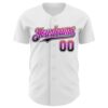 Custom White Gradient-Black Valentine's Day Love Heart Authentic Baseball Jersey