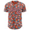 Custom Orange Medium Pink-Black Valentine's Day Love Heart Authentic Baseball Jersey