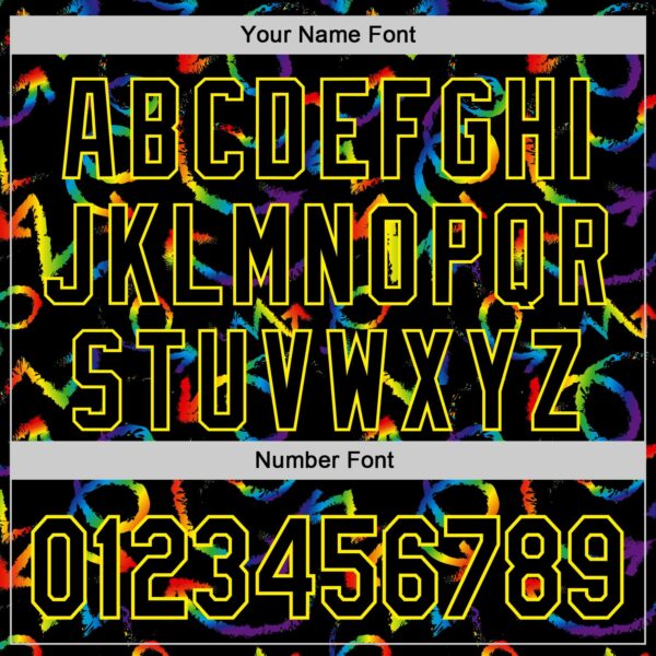 Custom Black Light Yellow Valentine's Day Arrow Pride Month Love Is Love Authentic Baseball Jersey