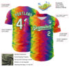 Custom Rainbow White-Grass Green Valentine's Day Gradient Pride Month Love Is Love Authentic Baseball Jersey