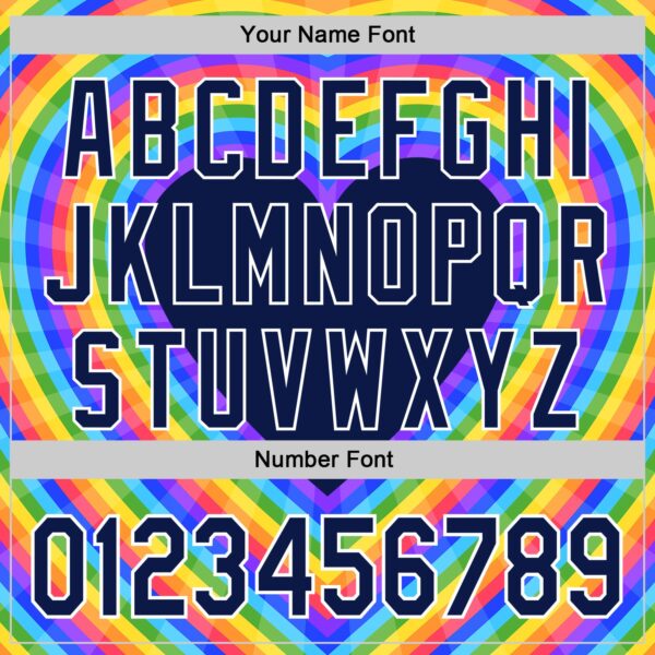 Custom Navy White Valentine's Day Love Heart Pride Month Love Is Love Authentic Baseball Jersey