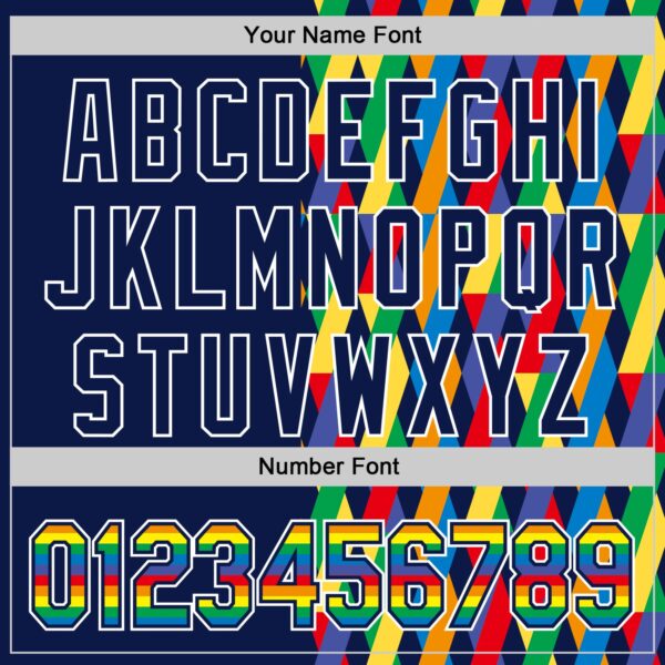 Custom Navy Rainbow-White Valentine's Day Pride Month Love Is Love Authentic Baseball Jersey