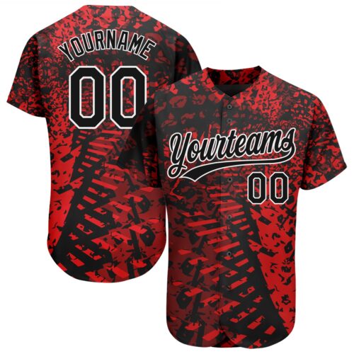 3DPattern1169_c3f3f760-878c-4a2f-bb22-056af751960d Custom Red Black-White 3D Pattern Design Authentic Baseball Jersey