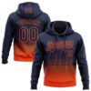 Custom Stitched Navy Orange Gradient Fashion Houston City Edition Sports Pullover Sweatshirt Hoodie