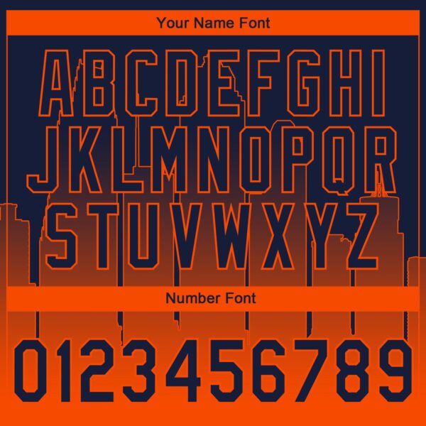 Custom Stitched Navy Orange Gradient Fashion Houston City Edition Sports Pullover Sweatshirt Hoodie