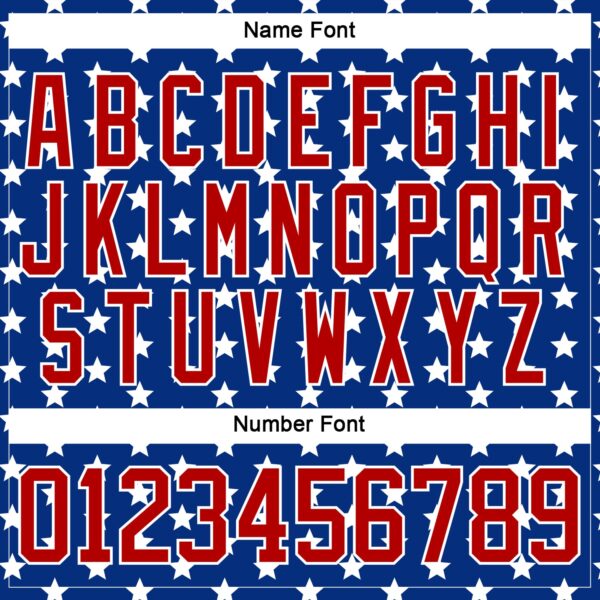 Custom White Red-Royal American Flag Hockey Lace Neck Jersey