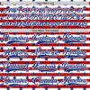 Custom White Royal-Red American Flag Hockey Lace Neck Jersey