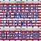 Custom White Royal-Red American Flag Hockey Lace Neck Jersey