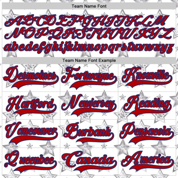 Custom White Red-Royal American Flag Hockey Lace Neck Jersey