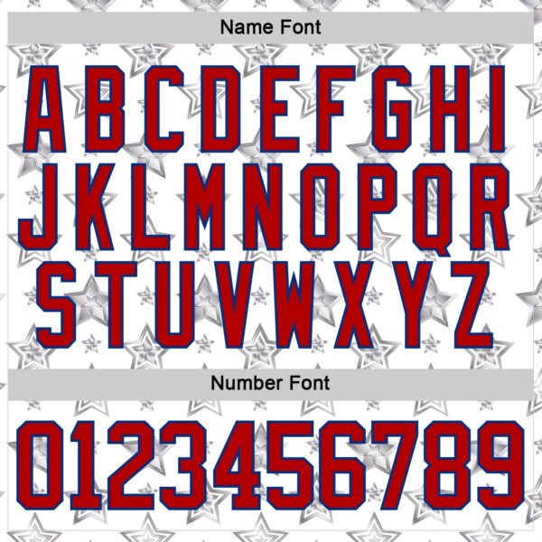 Custom White Red-Royal American Flag Hockey Lace Neck Jersey