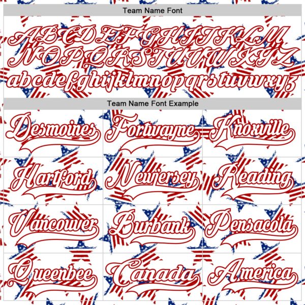 Custom White Royal-Red American Flag Hockey Lace Neck Jersey