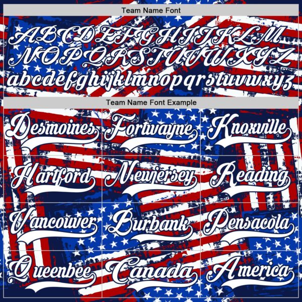 Custom Navy White Red-Royal American Flag Grunge Hockey Lace Neck Jersey