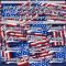 Custom Navy White Red-Royal American Flag Grunge Hockey Lace Neck Jersey