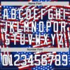 Custom Navy White Red-Royal American Flag Grunge Hockey Lace Neck Jersey