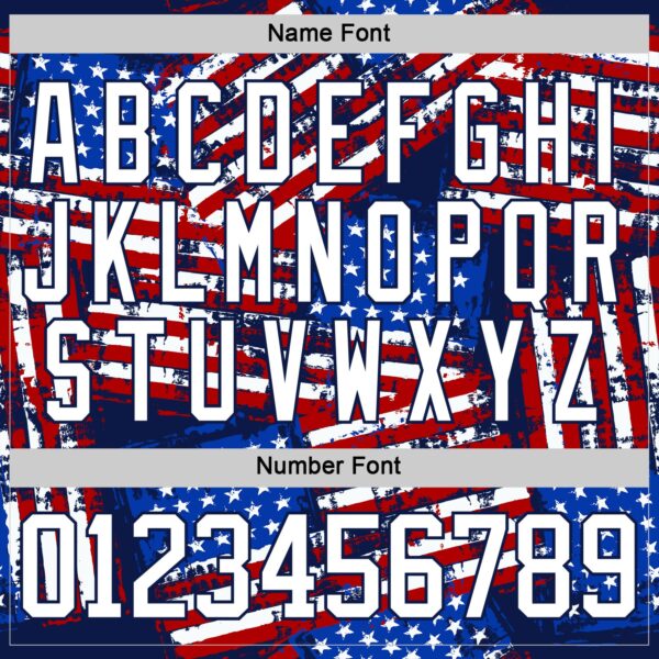 Custom Navy White Red-Royal American Flag Grunge Hockey Lace Neck Jersey