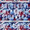 Custom Royal White-Red American Flag Hockey Lace Neck Jersey