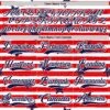 Custom White Navy Red-White American Flag Hockey Lace Neck Jersey