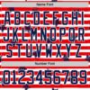Custom White Navy Red-White American Flag Hockey Lace Neck Jersey