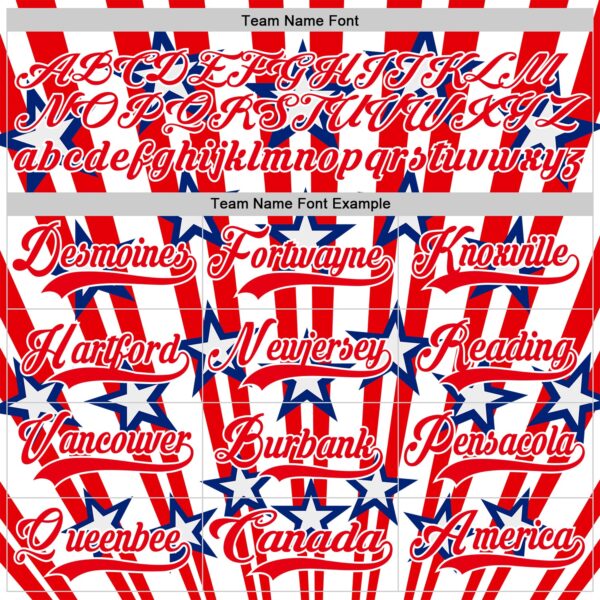 Custom Royal Fire Red-White American Flag Hockey Lace Neck Jersey