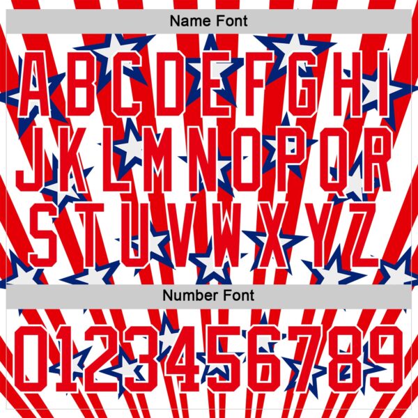 Custom Royal Fire Red-White American Flag Hockey Lace Neck Jersey