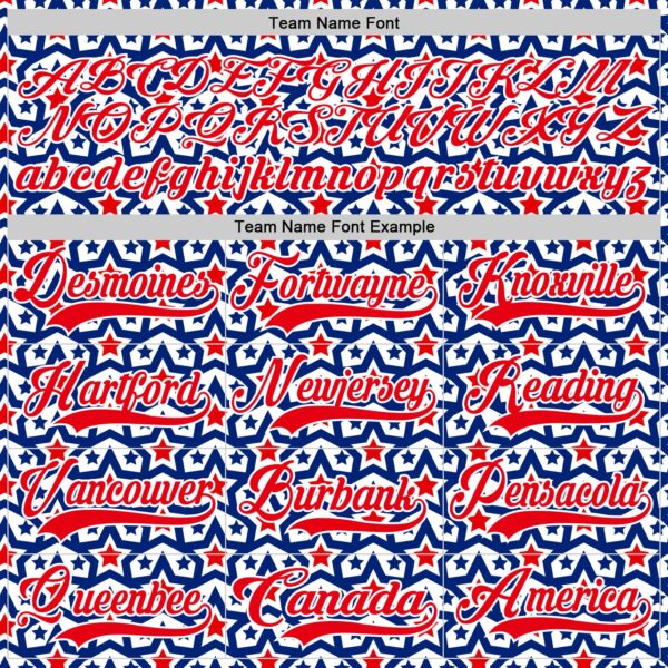 Custom Royal Fire Red-White American Flag Hockey Lace Neck Jersey