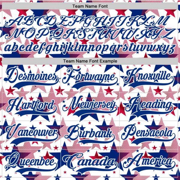 Custom White Royal-Red American Flag Hockey Lace Neck Jersey