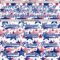 Custom White Royal-Red American Flag Hockey Lace Neck Jersey