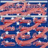 Custom Royal Red-White American Flag Hockey Lace Neck Jersey