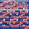 Custom Royal Red-White American Flag Hockey Lace Neck Jersey