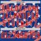 Custom Royal Red-White American Flag Hockey Lace Neck Jersey