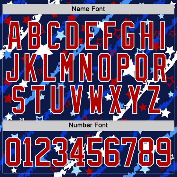 Custom Blue Red-White American Flag Hockey Lace Neck Jersey