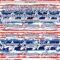 Custom White Red-Navy American Flag Painted Hockey Lace Neck Jersey
