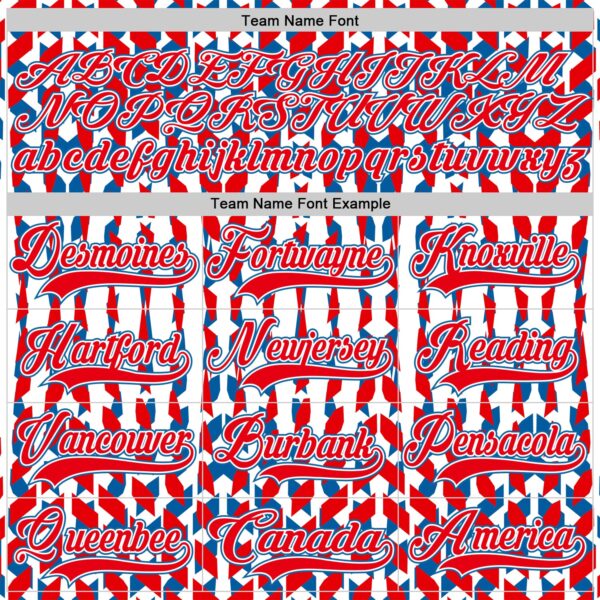 Custom White Fire Red-Blue American Flag Hockey Lace Neck Jersey