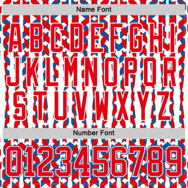 Custom White Fire Red-Blue American Flag Hockey Lace Neck Jersey