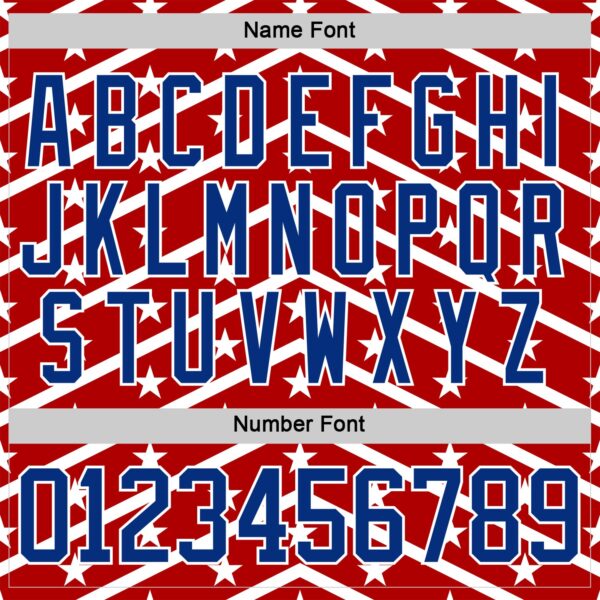 Custom Red Royal-White American Flag Hockey Lace Neck Jersey