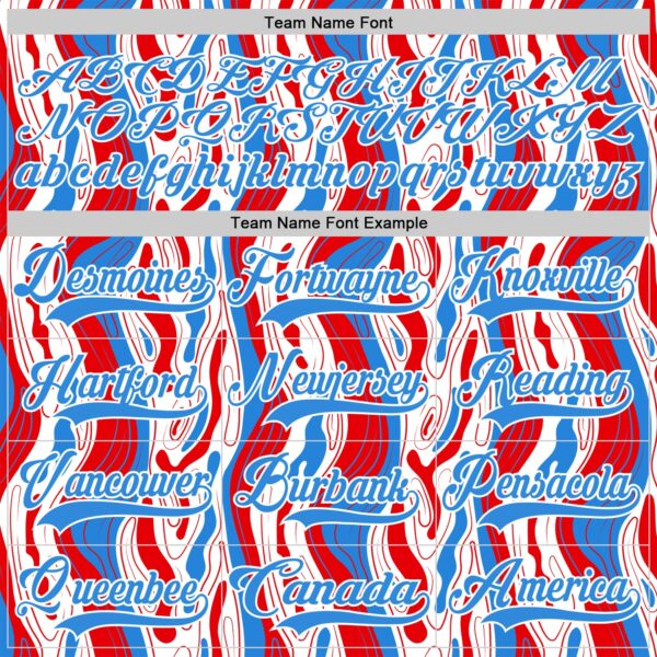 Custom White Powder Blue-Red American Flag Hockey Lace Neck Jersey