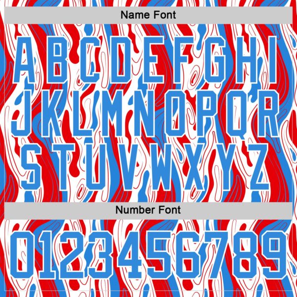 Custom White Powder Blue-Red American Flag Hockey Lace Neck Jersey