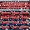 Custom Black Red-White American Flag Hockey Lace Neck Jersey