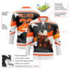 Custom Black Orange-White Foodie Funny Cola Hockey Lace Neck Jersey