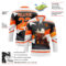 Custom Black Orange-White Foodie Funny Cola Hockey Lace Neck Jersey