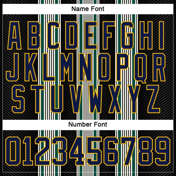 Custom Black Navy Green Red Gold-White Stripe Hockey Lace Neck Jersey