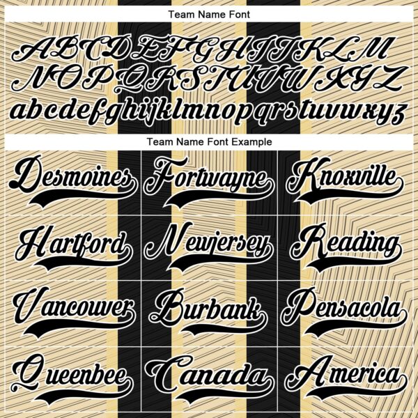 Custom Black Cream-White Stripe Hockey Lace Neck Jersey