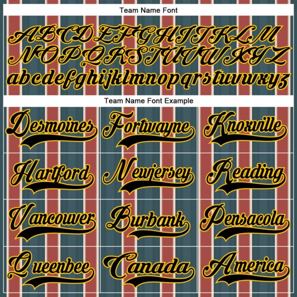 Custom Green Black Red Yellow-White Stripe Hockey Lace Neck Jersey