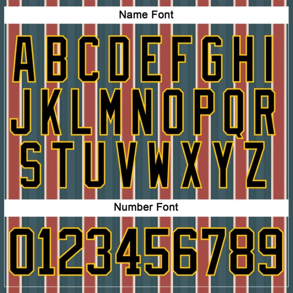 Custom Green Black Red Yellow-White Stripe Hockey Lace Neck Jersey