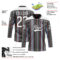 Custom Black White Red-Blue Stripe Hockey Lace Neck Jersey