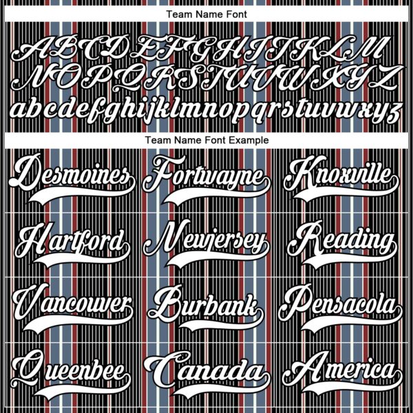 Custom Black White Red-Blue Stripe Hockey Lace Neck Jersey