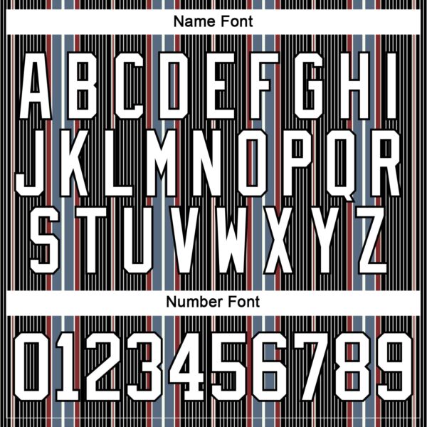 Custom Black White Red-Blue Stripe Hockey Lace Neck Jersey