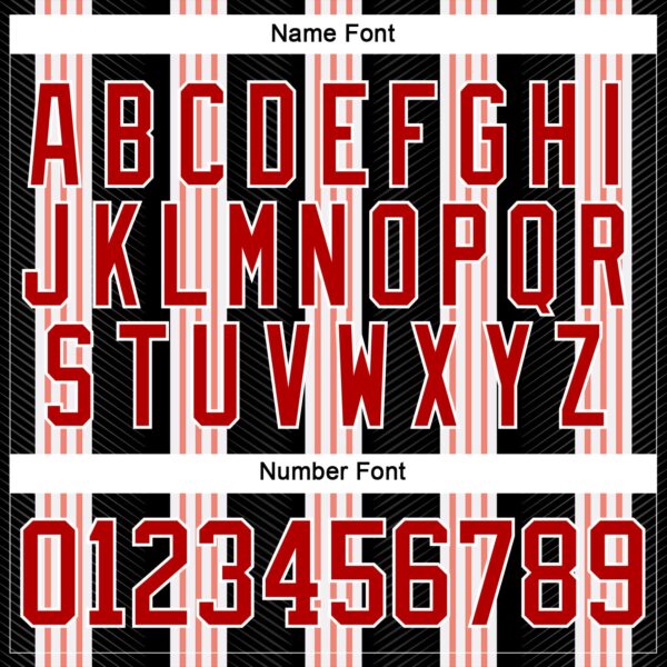 Custom Black Red Pink-White Stripe Hockey Lace Neck Jersey