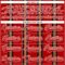 Custom Red Old Gold Black-White Stripe Hockey Lace Neck Jersey